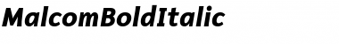 Download Malcom Bold Italic Font Title Preview