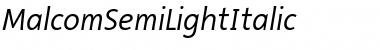 Download Malcom Medium Italic Font Title Preview
