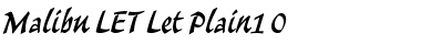 Download Malibu LET Let Plain Font Title Preview