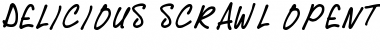 Download Delicious Scrawl Regular Font Title Preview