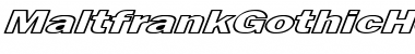 Download MaltfrankGothicHeavy HE Bold Italic Font Title Preview
