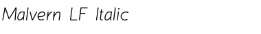 Download Malvern LF Italic Font Title Preview