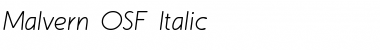 Download Malvern OSF Italic Font Title Preview