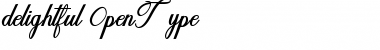 Download delightful script Font Title Preview