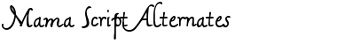 Download Mama Script Alternates Regular Font Title Preview