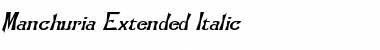 Download Manchuria-Extended Italic Font Title Preview