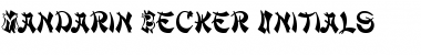 Download Mandarin Becker Initials Regular Font Title Preview
