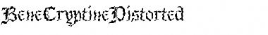 Download BeneCryptineDistorted Regular Font Title Preview