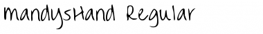 Download MandysHand Regular Font Title Preview