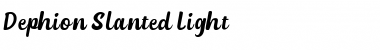 Download Dephion Slanted Regular Font Title Preview
