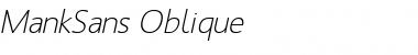 Download MankSans Italic Font Title Preview