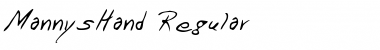 Download MannysHand Regular Font Title Preview