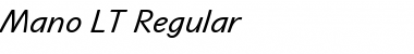 Download Mano LT Regular Regular Font Title Preview