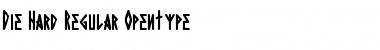 Download Die Hard Regular Font Title Preview