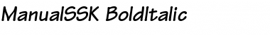 Download ManualSSK BoldItalic Font Title Preview