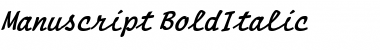 Download Manuscript BoldItalic Font Title Preview