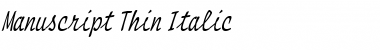 Download Manuscript Thin Italic Font Title Preview