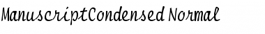 Download ManuscriptCondensed Normal Font Title Preview