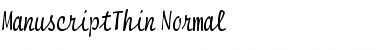 Download ManuscriptThin Normal Font Title Preview