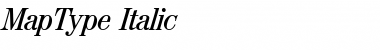 Download MapType Italic Font Title Preview