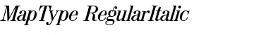 Download MapType RegularItalic Font Title Preview