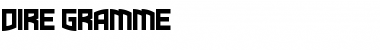 Download Dire Gramme Regular Font Title Preview