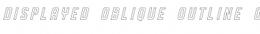 Download DISPLAYEDObliqueoutline Obliqueoutline Font Title Preview