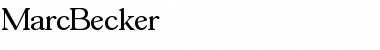Download MarcBecker Regular Font Title Preview