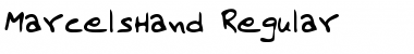 Download MarcelsHand Regular Font Title Preview