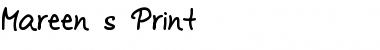 Download Mareen's Print Regular Font Title Preview