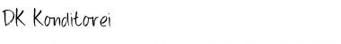 Download DK Konditorei Regular Font Title Preview