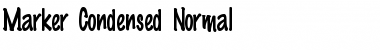 Download MarkerCondensed Normal Font