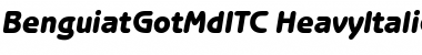 Download BenguiatGotMdITC Heavy Italic Font Title Preview