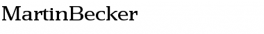 Download MartinBecker Regular Font