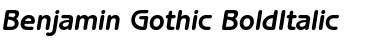 Download Benjamin-Gothic BoldItalic Font Title Preview