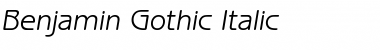 Download Benjamin-Gothic Italic Font Title Preview