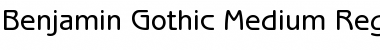 Download Benjamin-Gothic-Medium Regular Font Title Preview