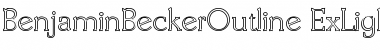 Download BenjaminBeckerOutline-ExLight Regular Font Title Preview