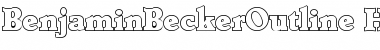 Download BenjaminBeckerOutline-Heavy Regular Font Title Preview