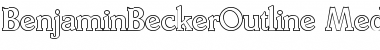 Download BenjaminBeckerOutline-Medium Regular Font Title Preview