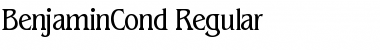 Download BenjaminCond Regular Font Title Preview