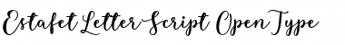 Download Estafet Letter Script Med Regular Font Title Preview