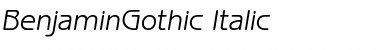 Download BenjaminGothic Italic Font Title Preview