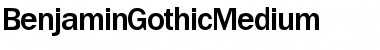 Download BenjaminGothicMedium Regular Font Title Preview