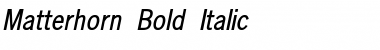 Download Matterhorn Bold Italic Font
