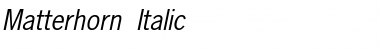 Download Matterhorn Italic Font
