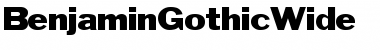Download BenjaminGothicWide Regular Font Title Preview