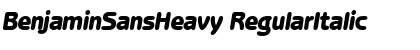 Download BenjaminSansHeavy RegularItalic Font Title Preview
