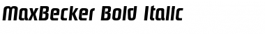Download MaxBecker Bold Italic Font