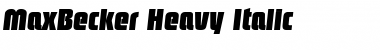 Download MaxBecker-Heavy Italic Font